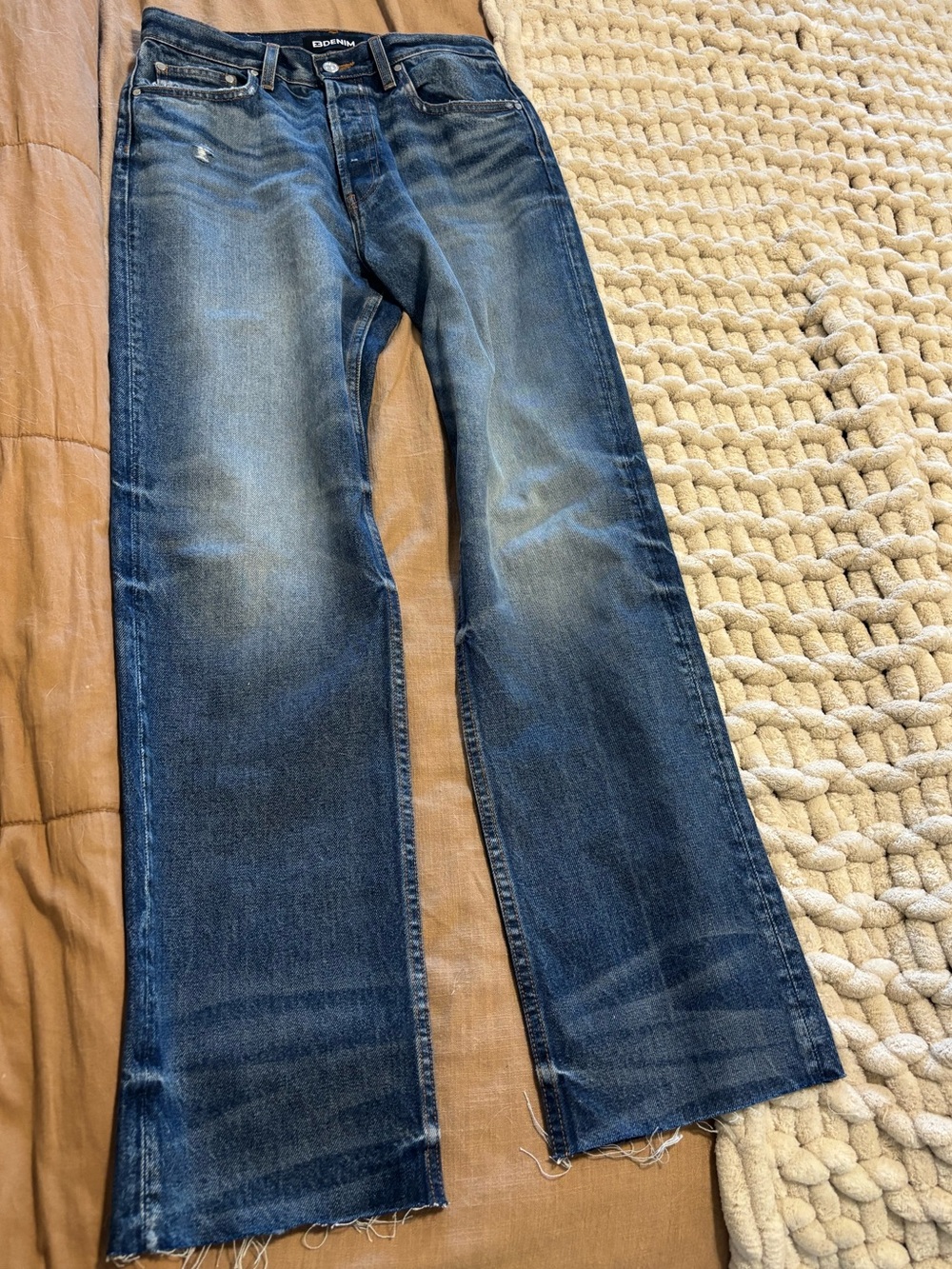 EB Denim high rise straight in Tiger